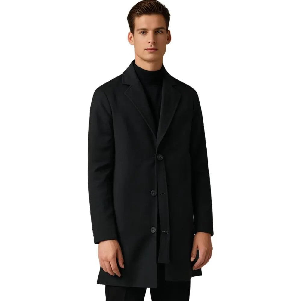 Harrington Oxford | Men's Tailored Wool Overcoat – Classic Long Winter Coat for Smart or Casual Wear Harrington Oxford