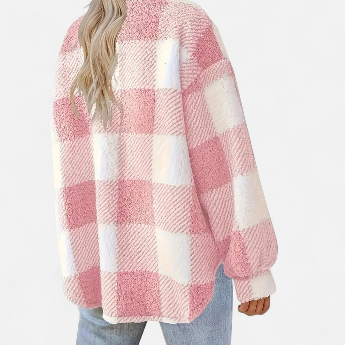 Althea | Women's Plaid Fleece Shacket Jacket