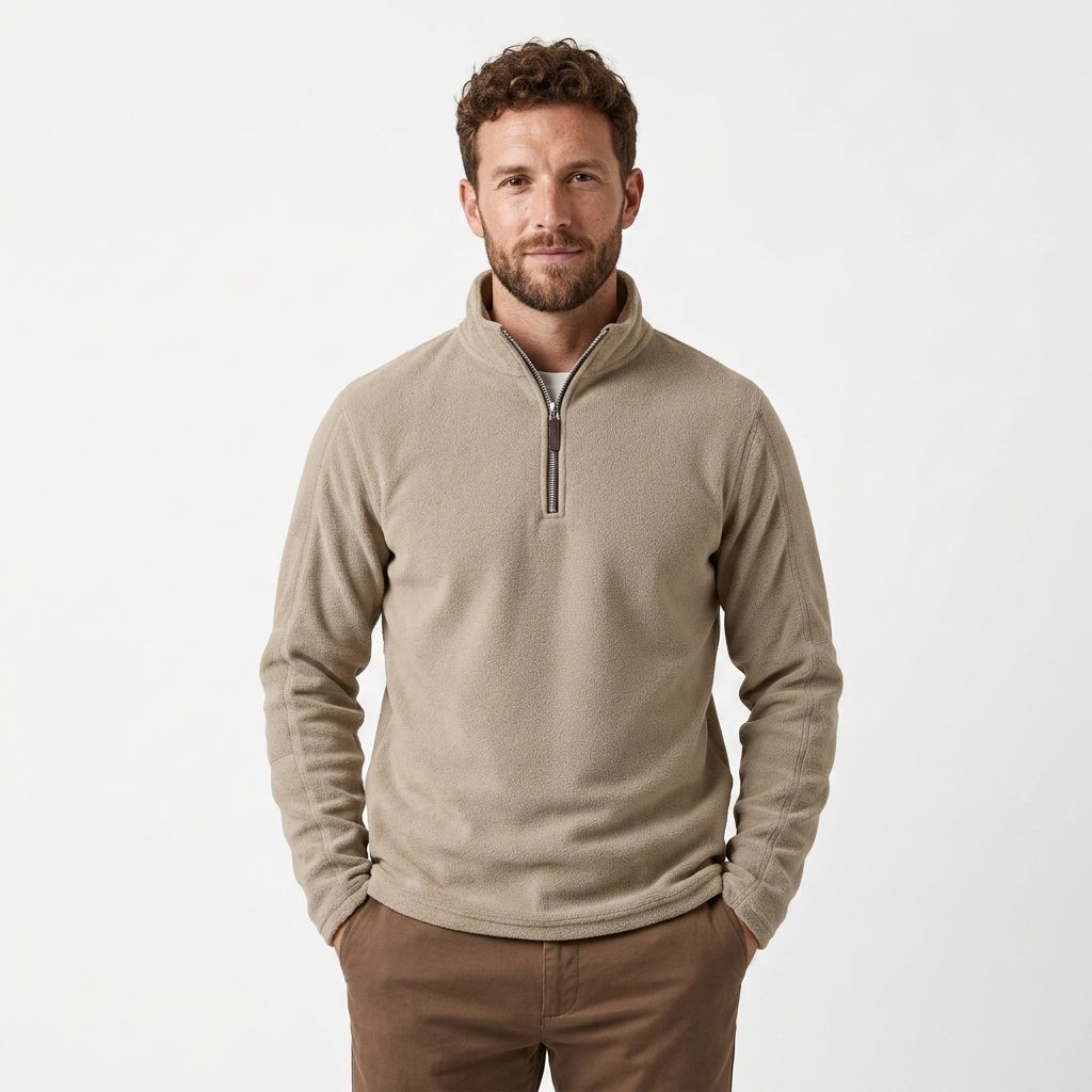 Felix | Men's Fleece Quarter Zip Henley Sweatshirt