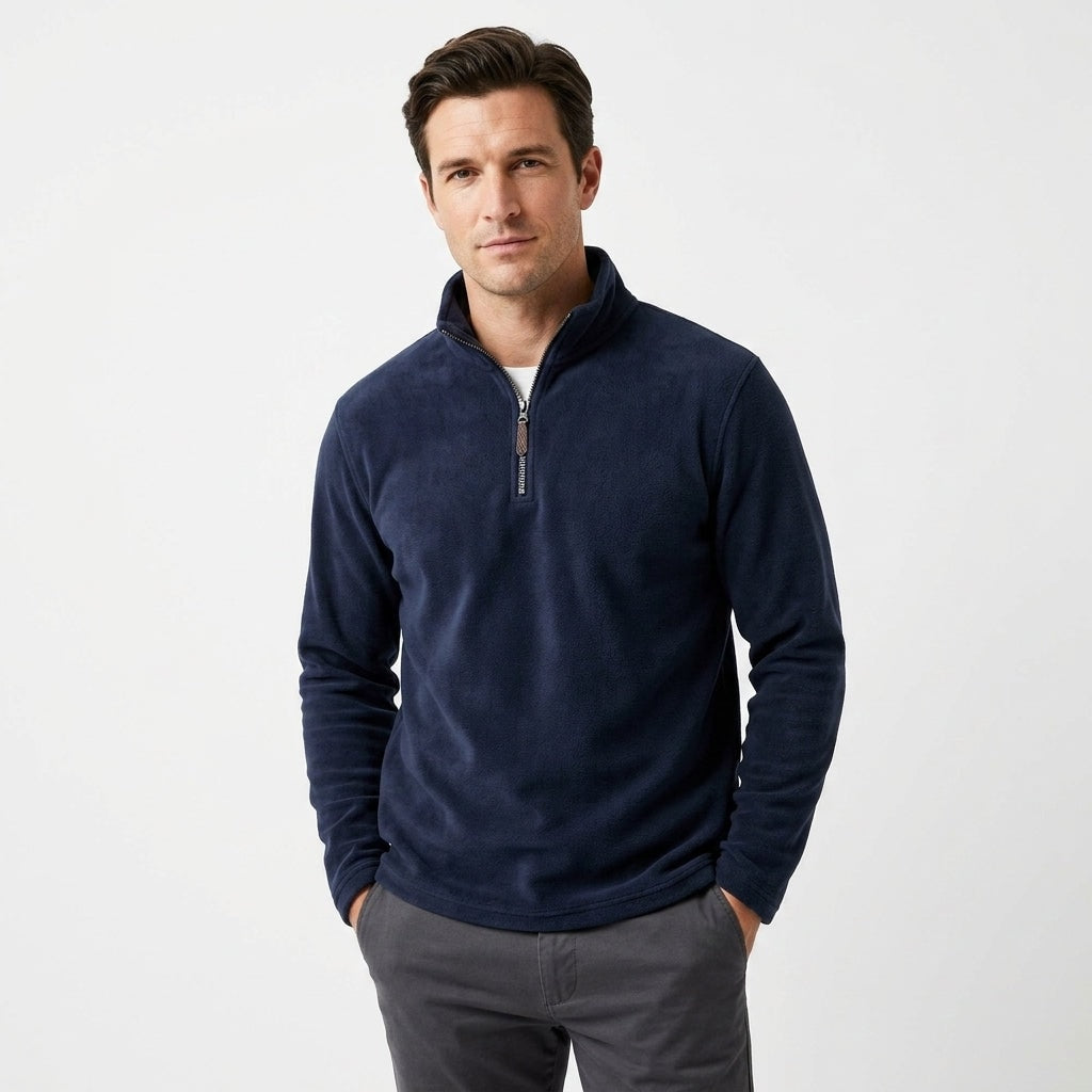 Felix | Men's Fleece Quarter Zip Henley Sweatshirt