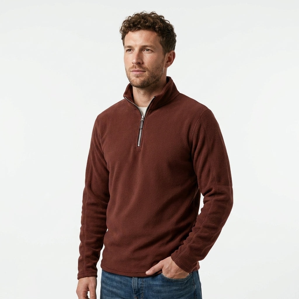 Felix | Men's Fleece Quarter Zip Henley Sweatshirt