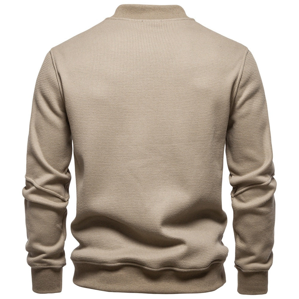 Winston | Men's Textured Waffle Knit Henley Sweatshirt