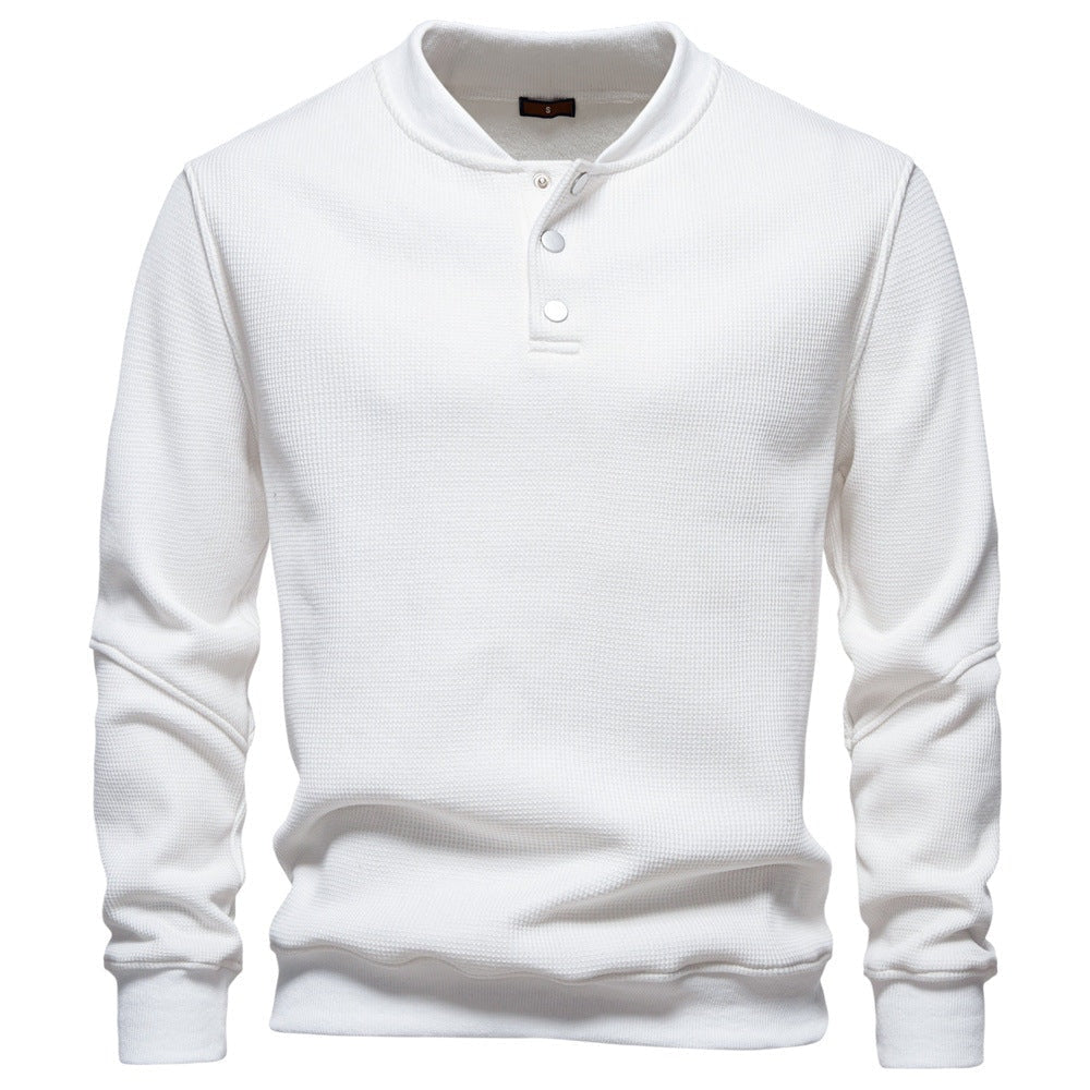 Winston | Men's Textured Waffle Knit Henley Sweatshirt
