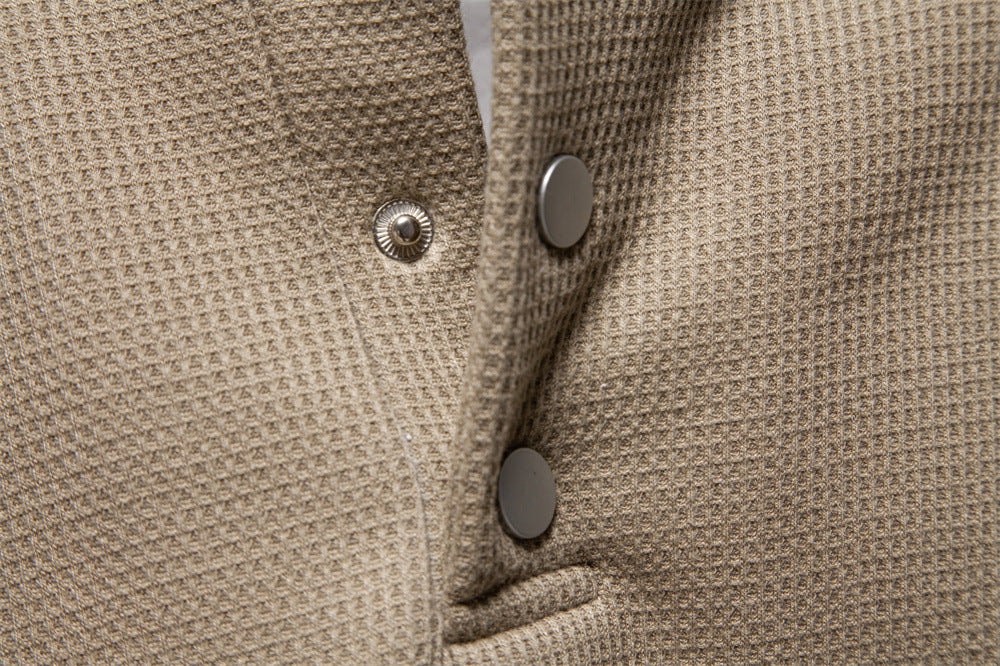 Winston | Men's Textured Waffle Knit Henley Sweatshirt
