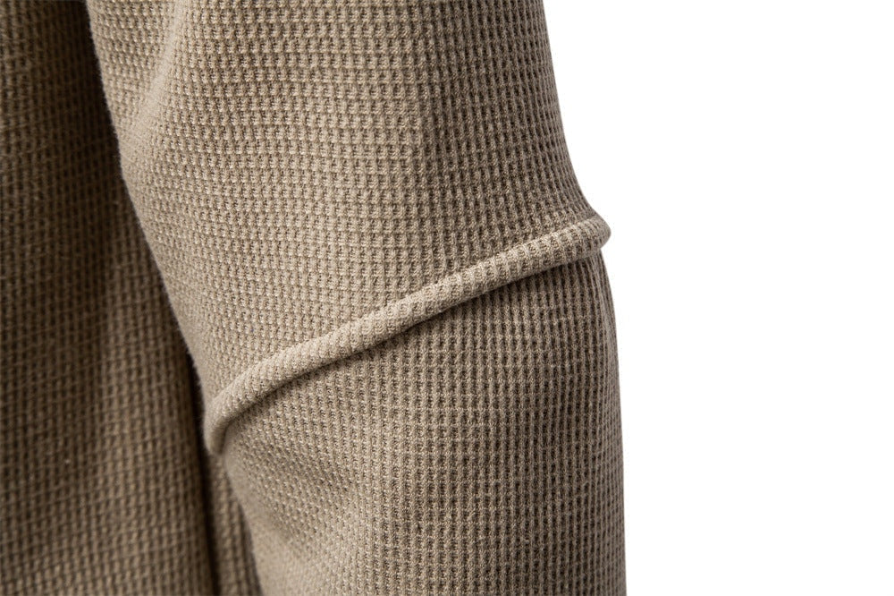 Winston | Men's Textured Waffle Knit Henley Sweatshirt