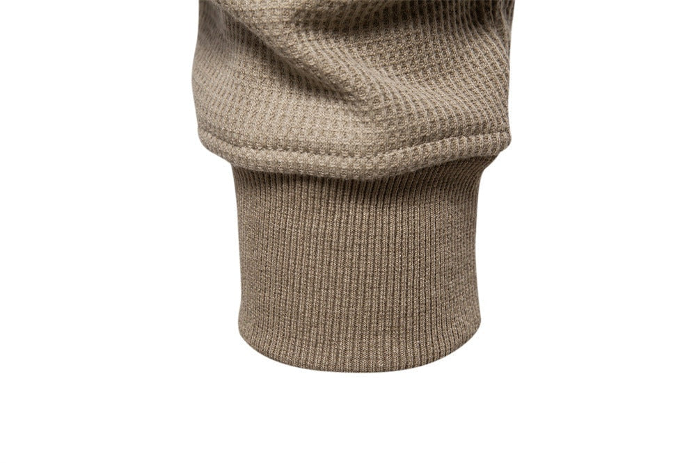 Winston | Men's Textured Waffle Knit Henley Sweatshirt