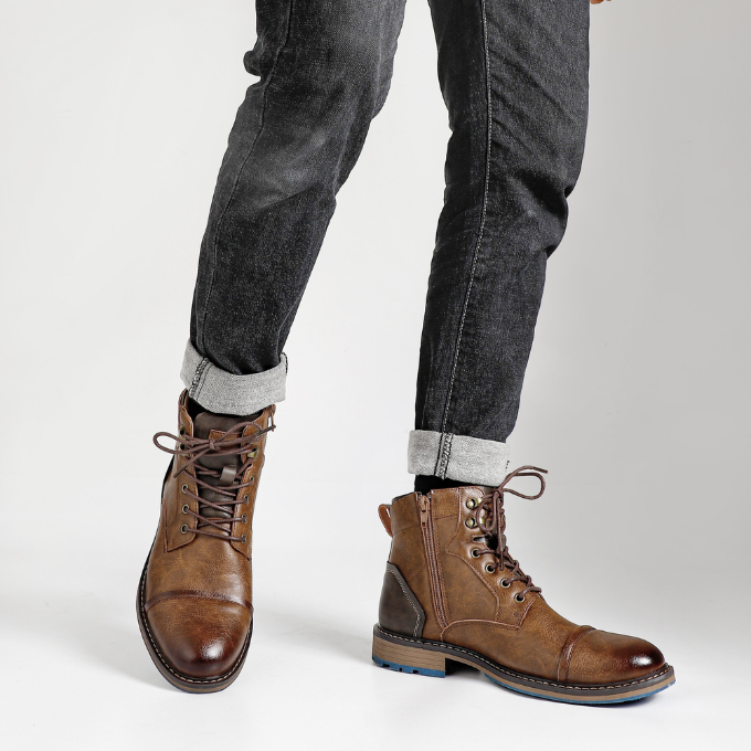 Nash | Men's Cap Toe Lace Up Boots
