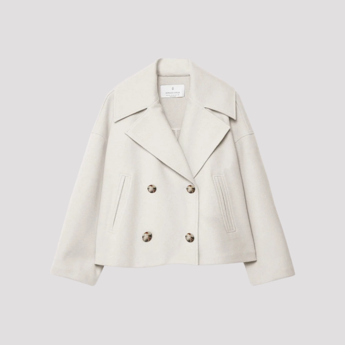 Lana | Women's Oversized Cropped Double Breasted Peacoat