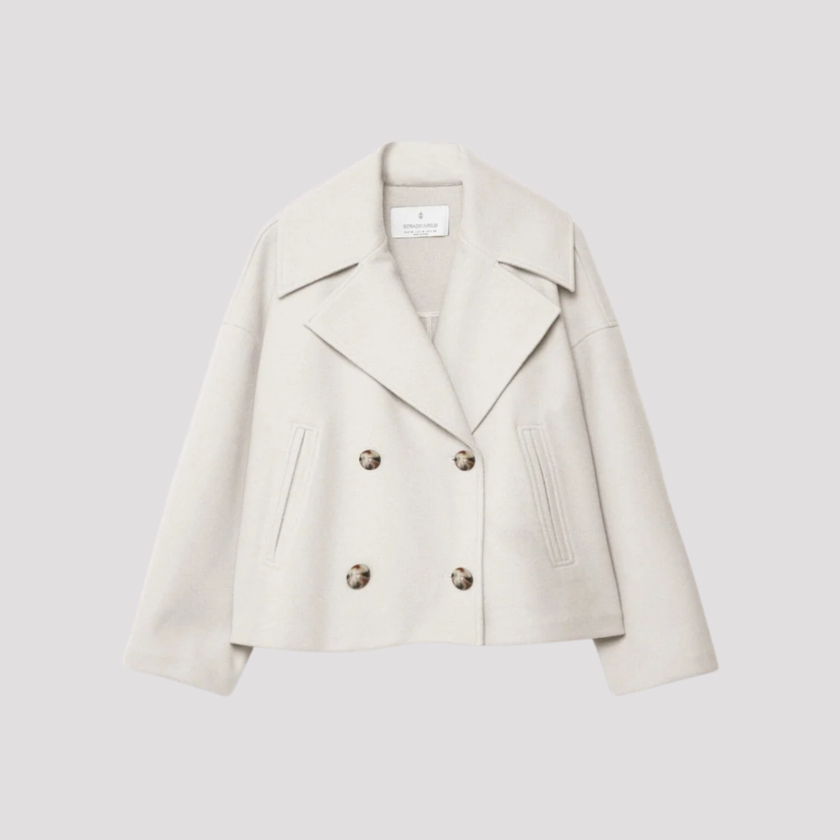 Lana | Women's Oversized Cropped Double Breasted Peacoat