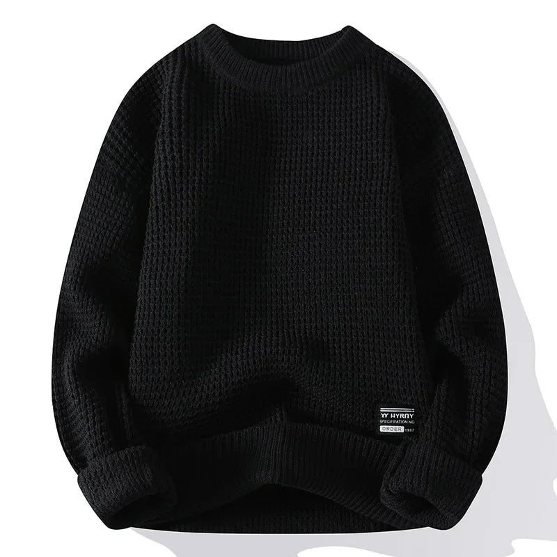 Dean | Men's Waffle Knit Oversized Crew Neck Sweater