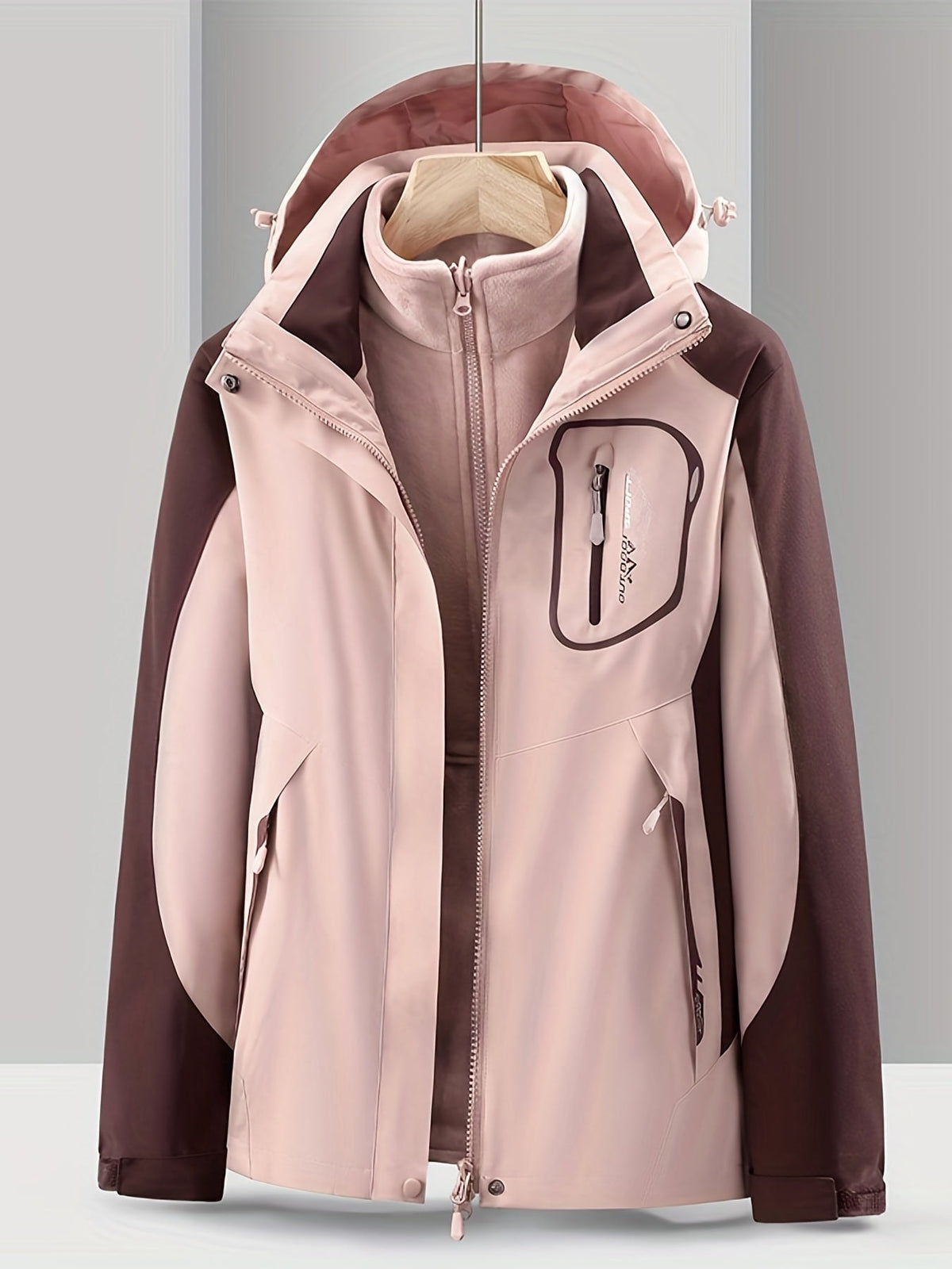 3-in-1 Waterproof Jacket - Nora-Pink-XS-Nora Luxe