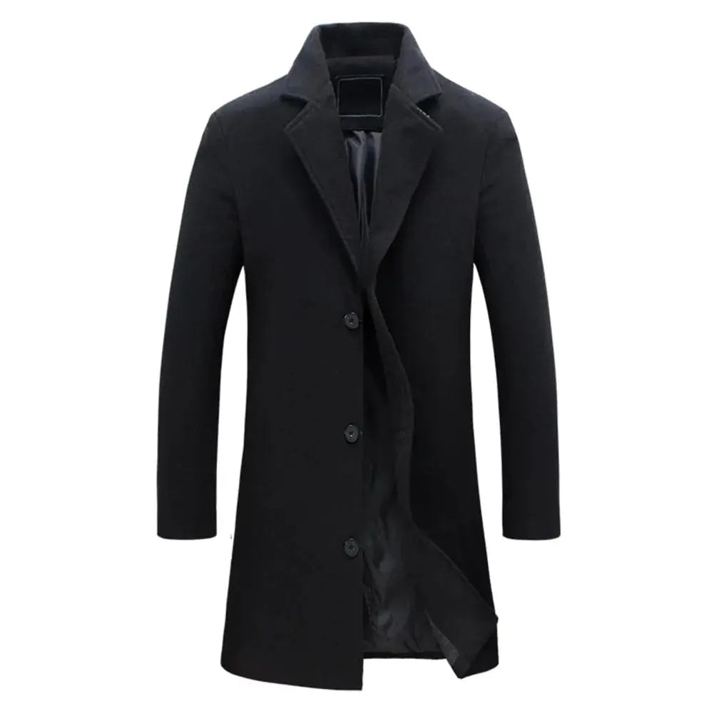 Harrington Oxford | Men's Tailored Wool Overcoat – Classic Long Winter Coat for Smart or Casual Wear Harrington Oxford