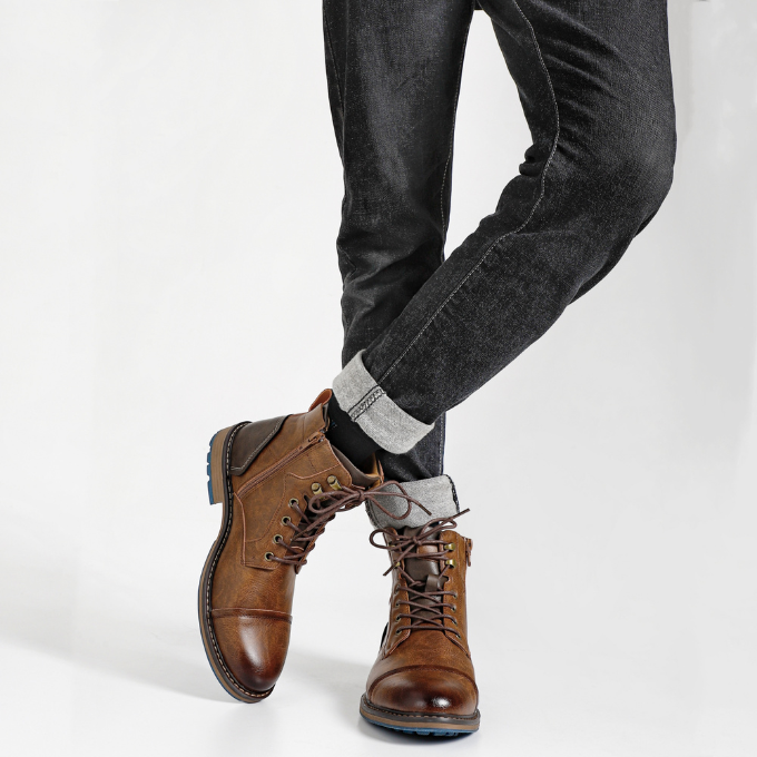Nash | Men's Cap Toe Lace Up Boots