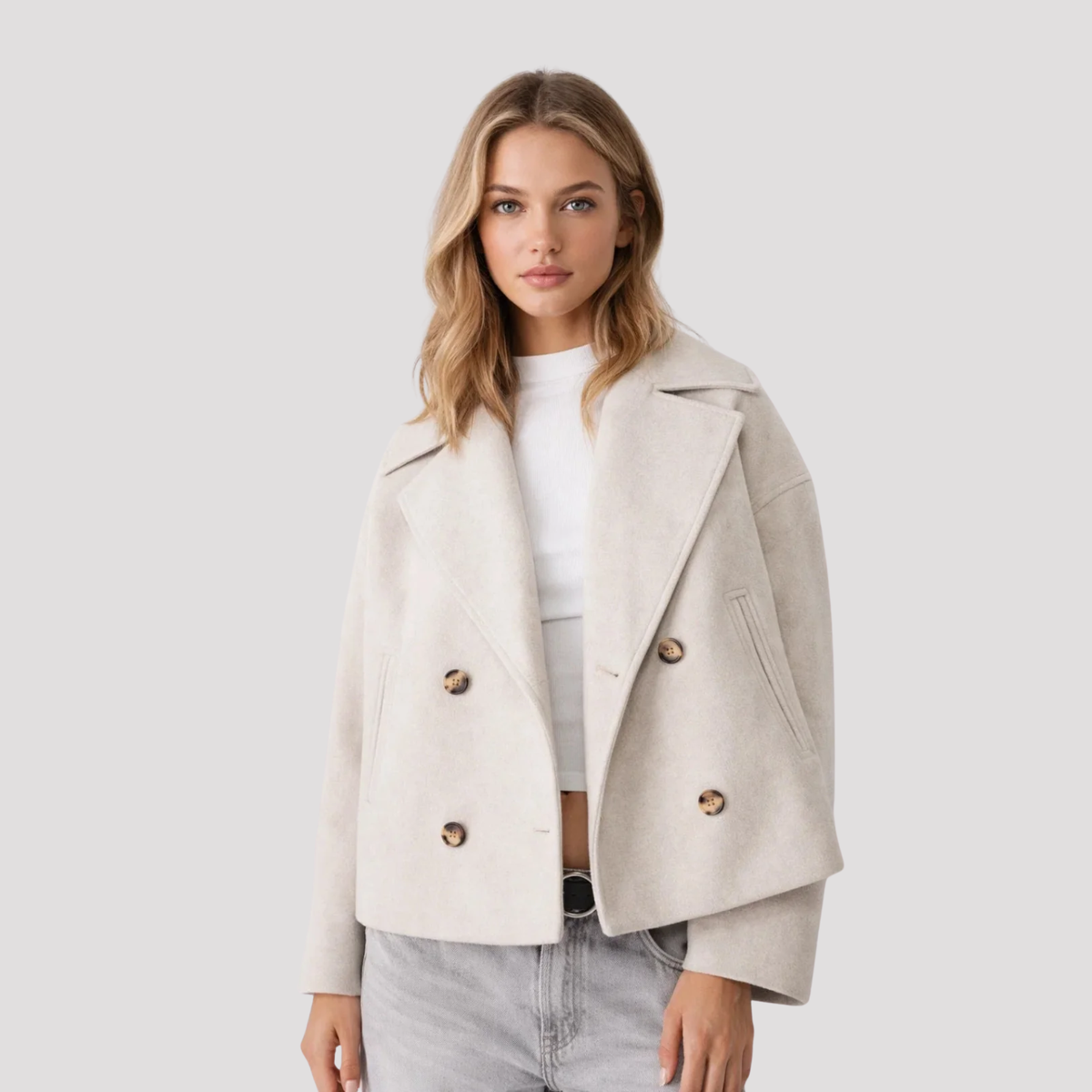 Mila | Women's Oversized Double Breasted Peacoat