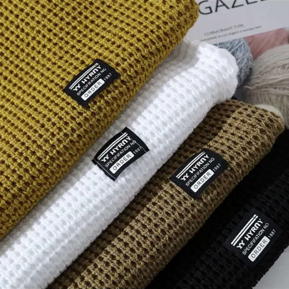 Dean | Men's Waffle Knit Oversized Crew Neck Sweater