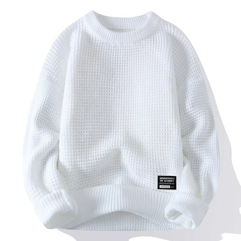 Dean | Men's Waffle Knit Oversized Crew Neck Sweater