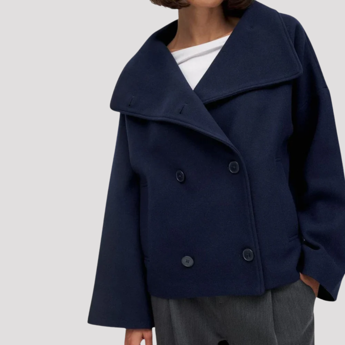 Natalie | Women's Oversized Double Breasted Peacoat