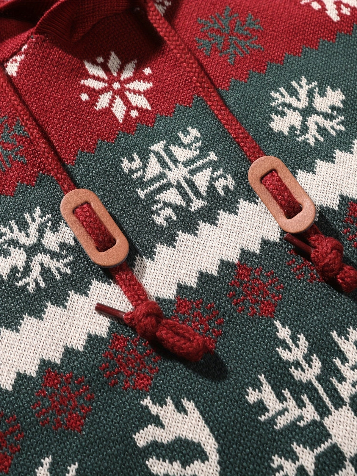 Asher | Men's Reindeer Knit Hooded Christmas Sweater