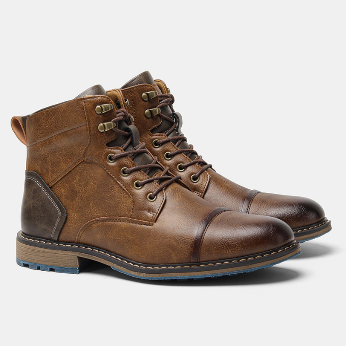 Nash | Men's Cap Toe Lace Up Boots