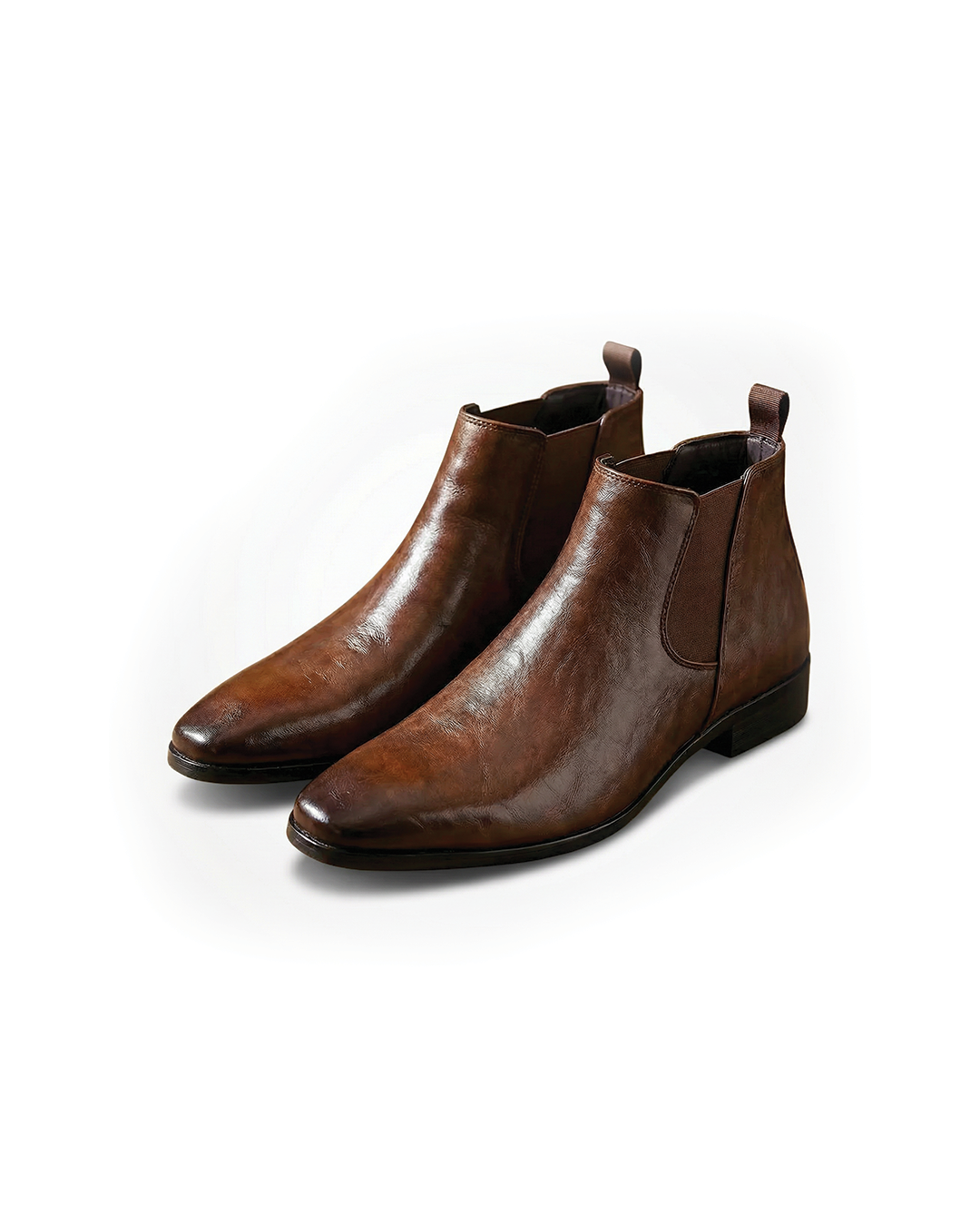 Bodhi | Men's Brown Faux Leather Chelsea Boots