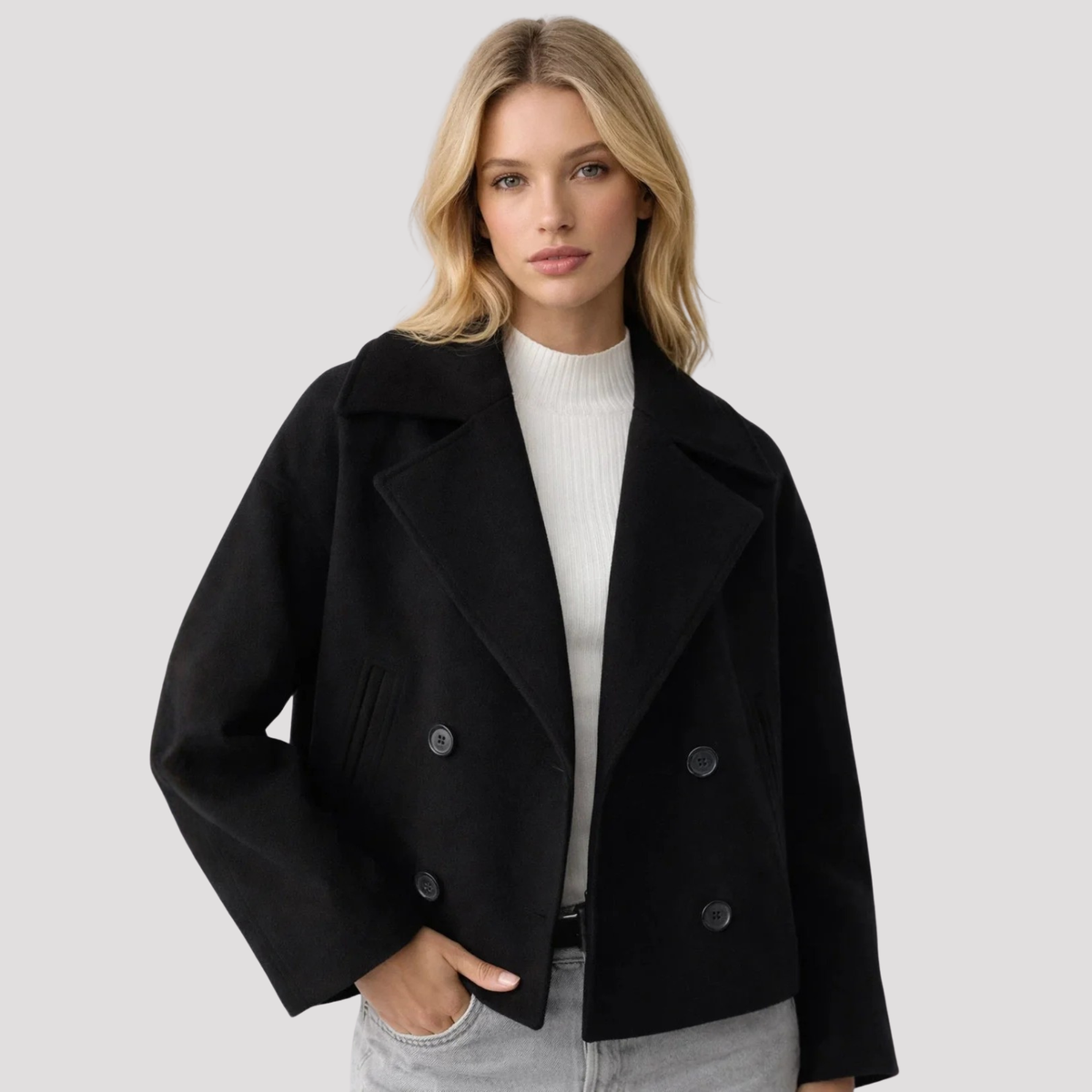 Mila | Women's Oversized Double Breasted Peacoat