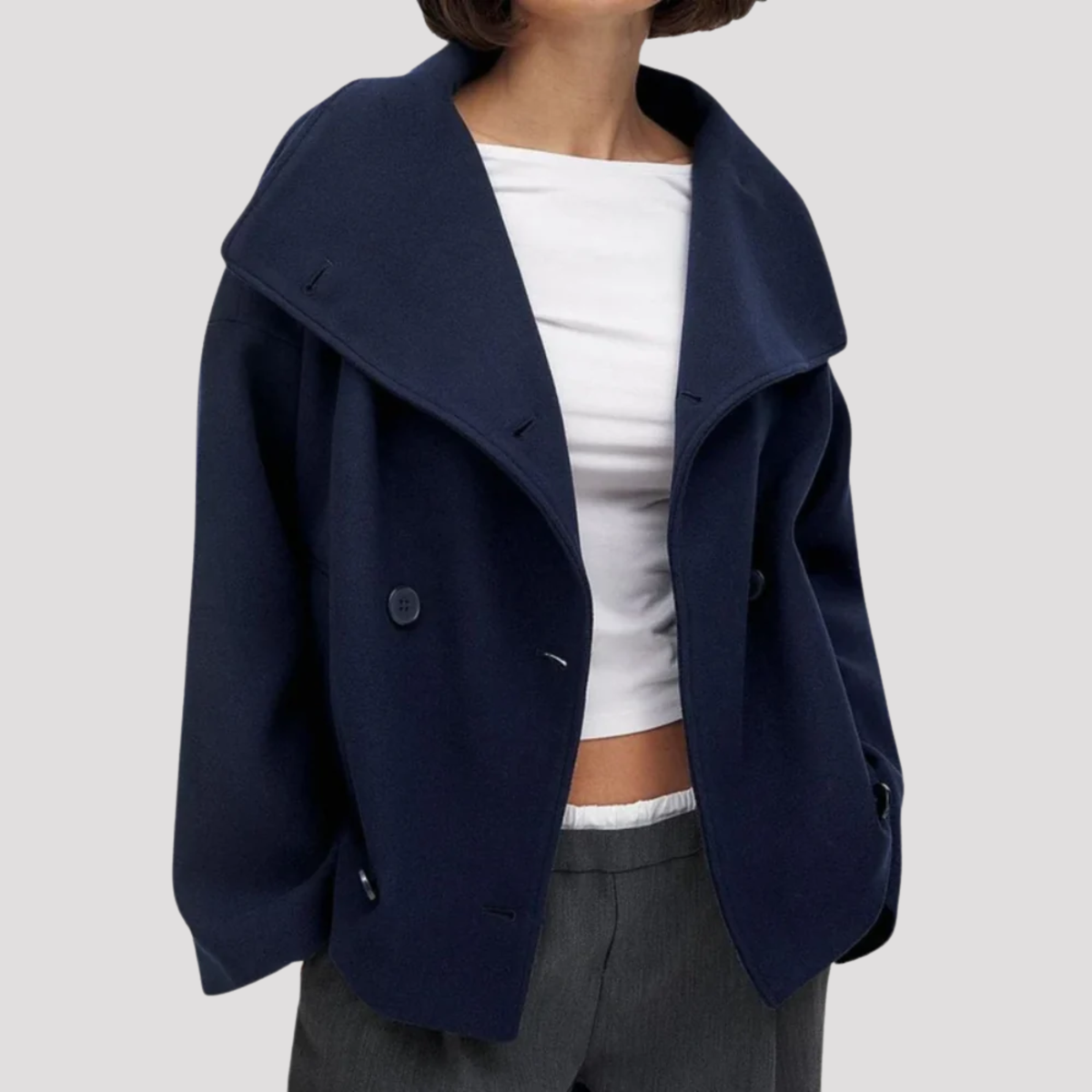 Natalie | Women's Oversized Double Breasted Peacoat