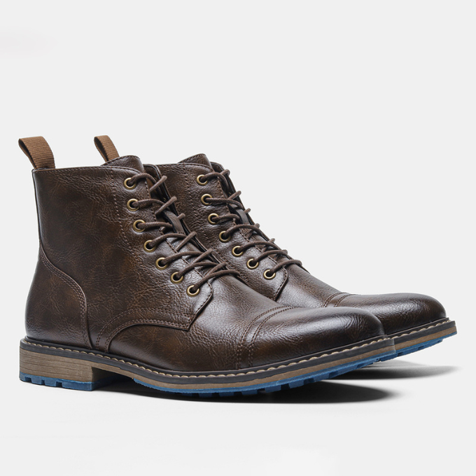 Nash | Men's Cap Toe Lace Up Boots