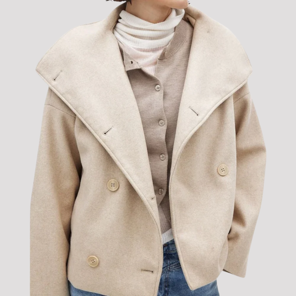 Natalie | Women's Oversized Double Breasted Peacoat