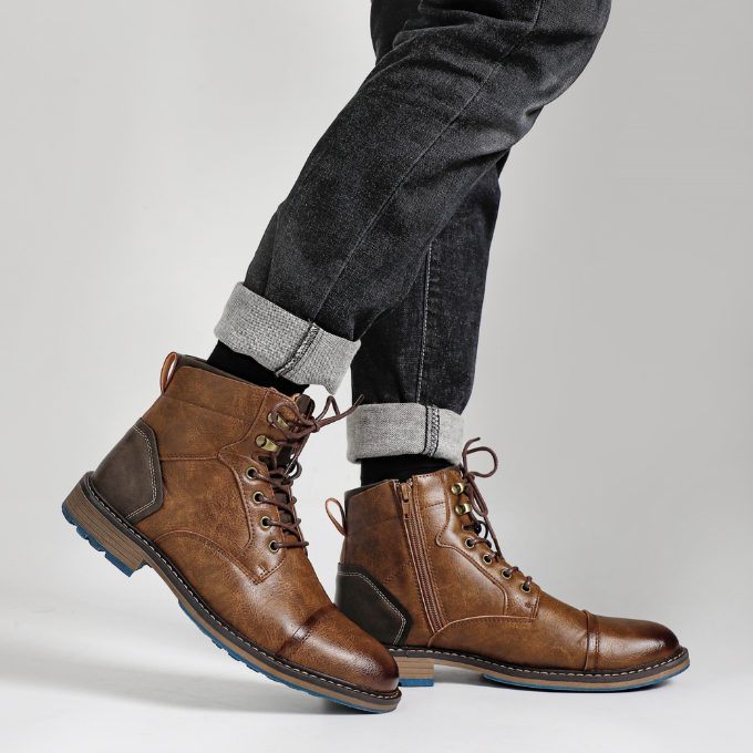 Nash | Men's Cap Toe Lace Up Boots