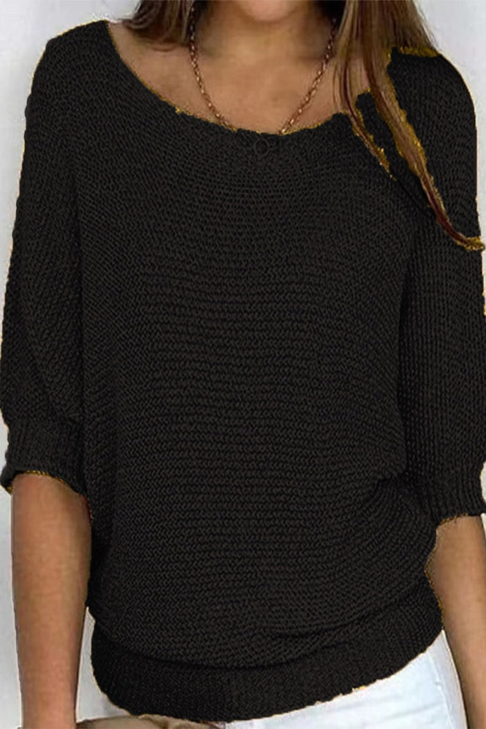 Bellamy | Batwing Sleeve Knit Sweater Loose Fit