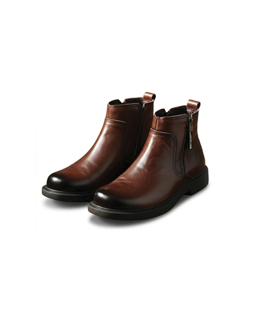 Victor | Men's Leather Zip Up Chelsea Boots