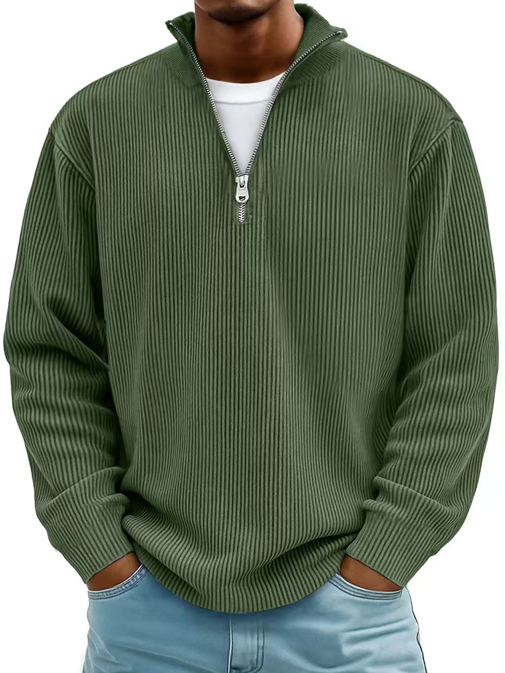 Holden | Ribbed Knit Quarter Zip Pullover Sweater for Men