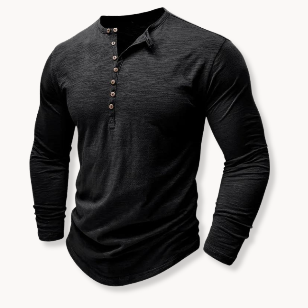 Oscar | Men's Button Front Henley Shirt