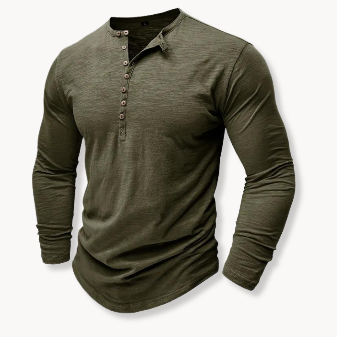 Oscar | Men's Button Front Henley Shirt