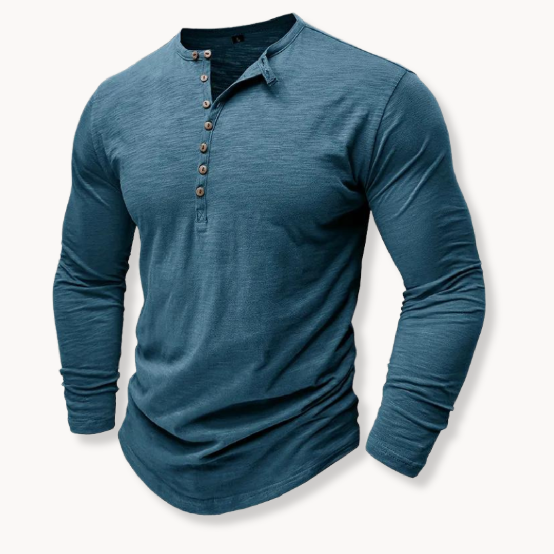 Oscar | Men's Button Front Henley Shirt