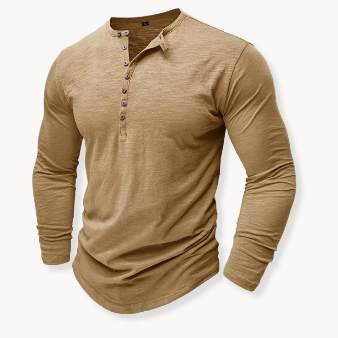 Oscar | Men's Button Front Henley Shirt