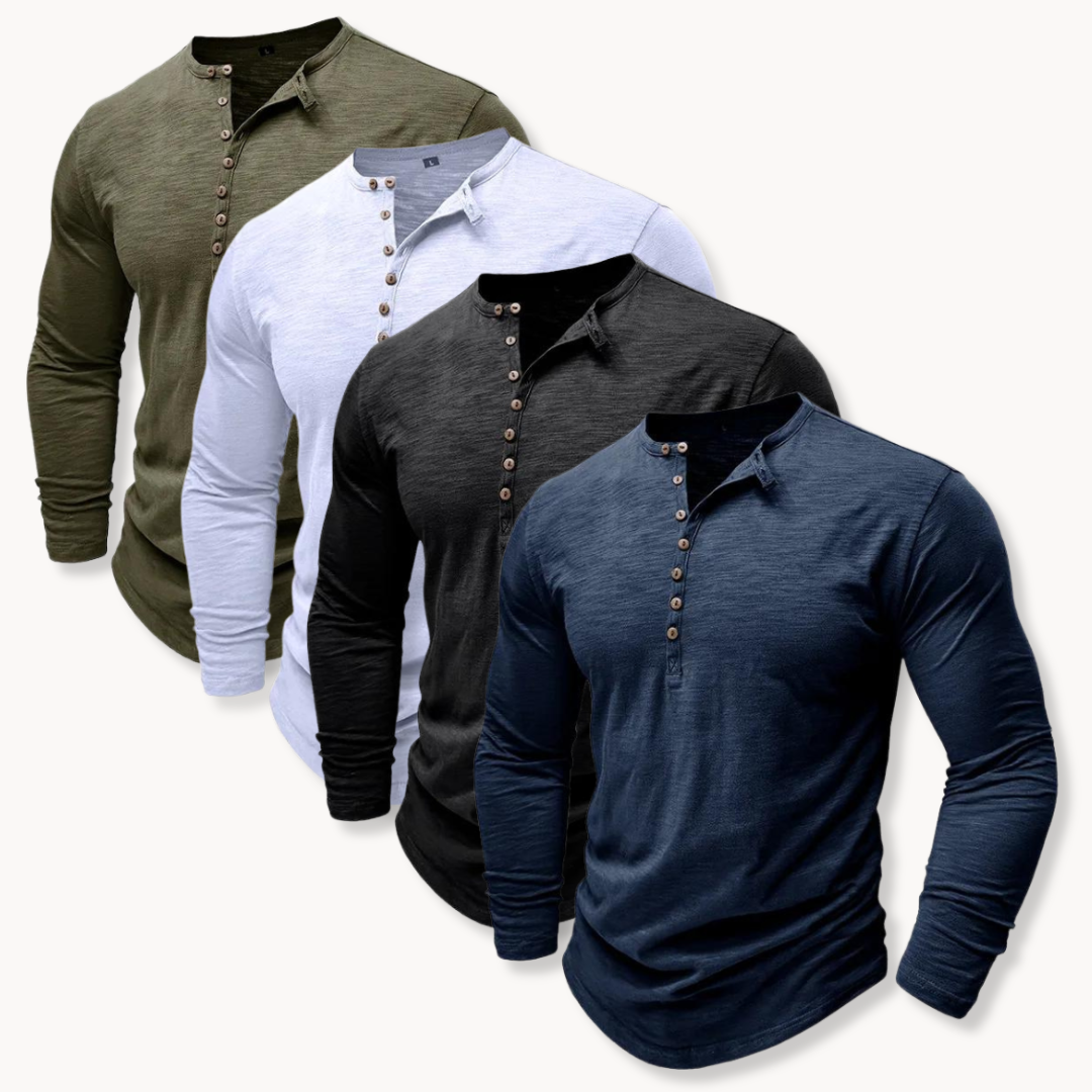 Oscar | Men's Button Front Henley Shirt