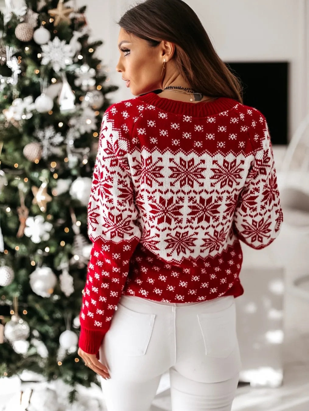Stella | Nordic Snowflake Christmas Sweater for Women