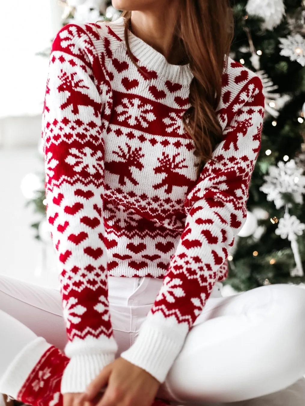 Stella | Nordic Snowflake Christmas Sweater for Women