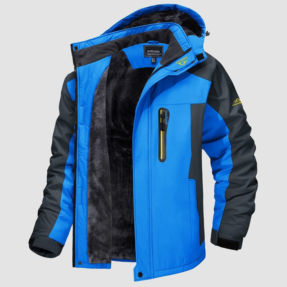 Bright Blue MAGCOMSEN Men's Water-Resistant Ski Jacket - Warm Fleece Winter in #Color_Bright Blue