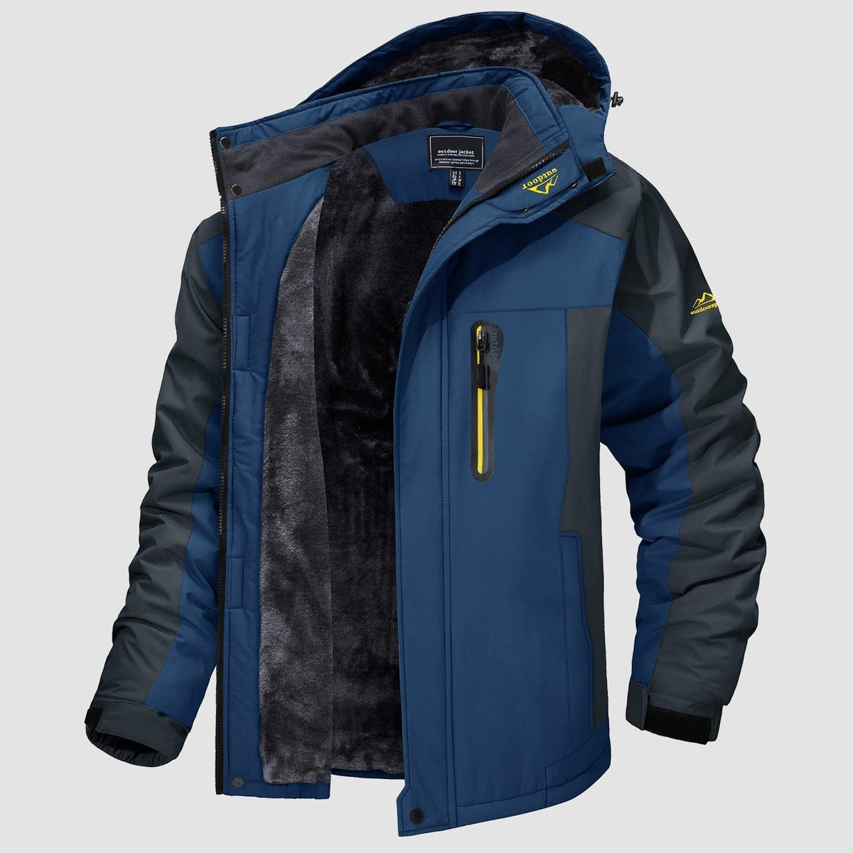Denim Blue MAGCOMSEN Men's Water-Resistant Ski Jacket - Warm Fleece Winter in #Color_Denim Blue