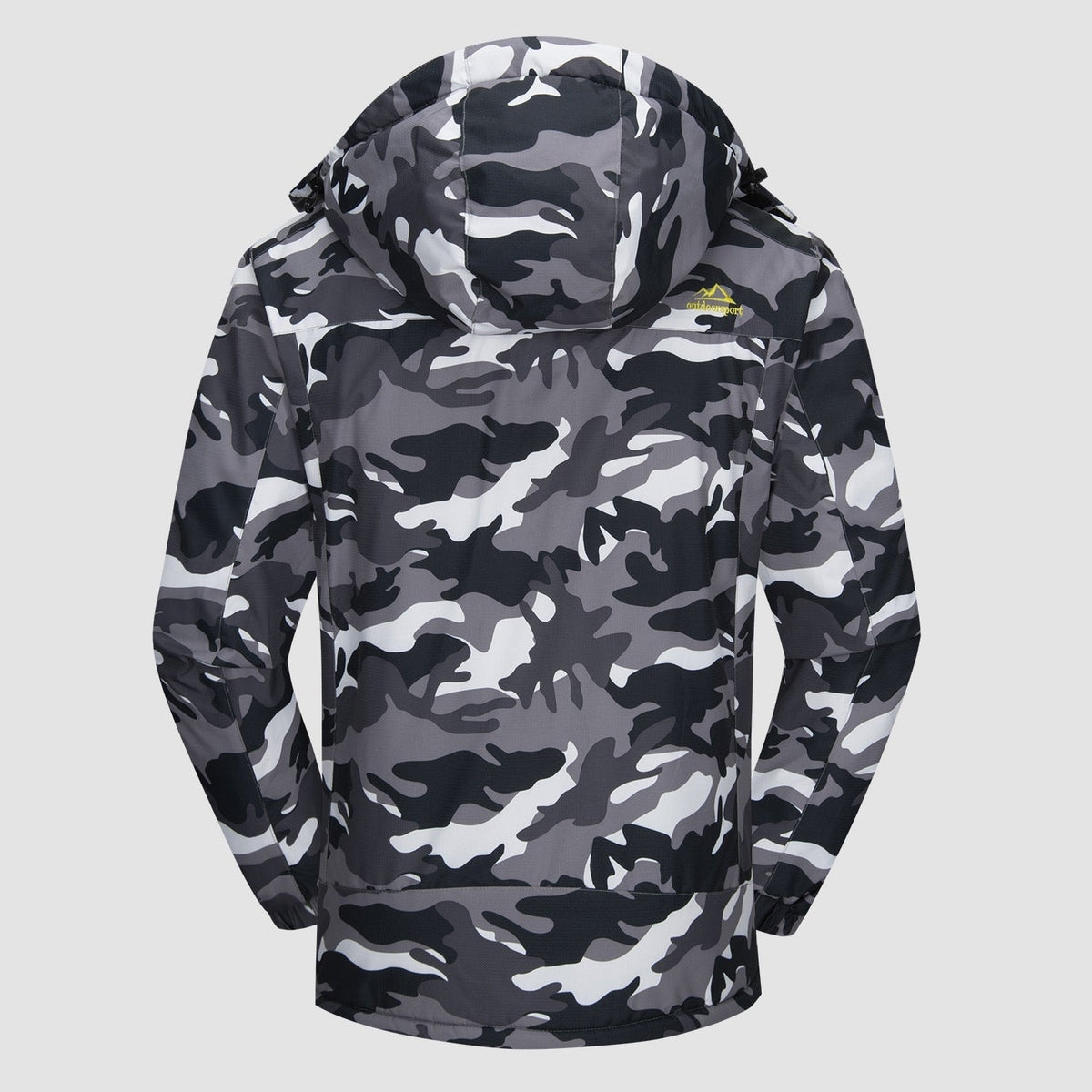 Black Camo MAGCOMSEN Men's Water Resistant Ski Jacket - Fleece Lined Parka in #Color_Black Camo