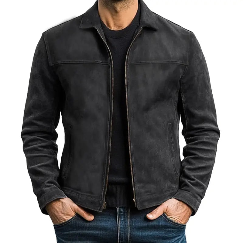 Harrington Oxford | Men's Classic Zipper Leather Jacket Harrington Oxford