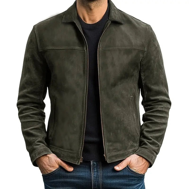 Harrington Oxford | Men's Classic Zipper Leather Jacket Harrington Oxford