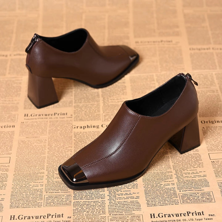 Women’s Square Toe Block Heel Formal Ankle Boots