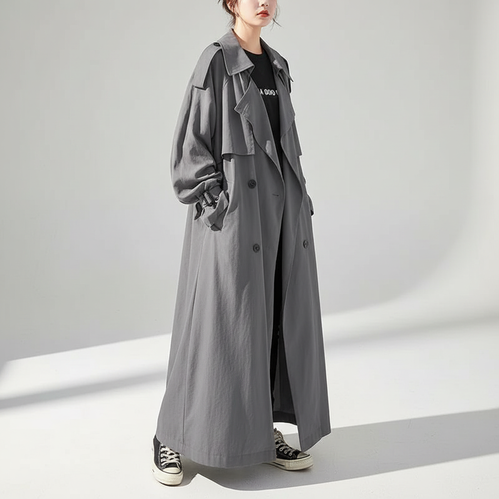 Oversize Langer Trenchcoat - Scarlett