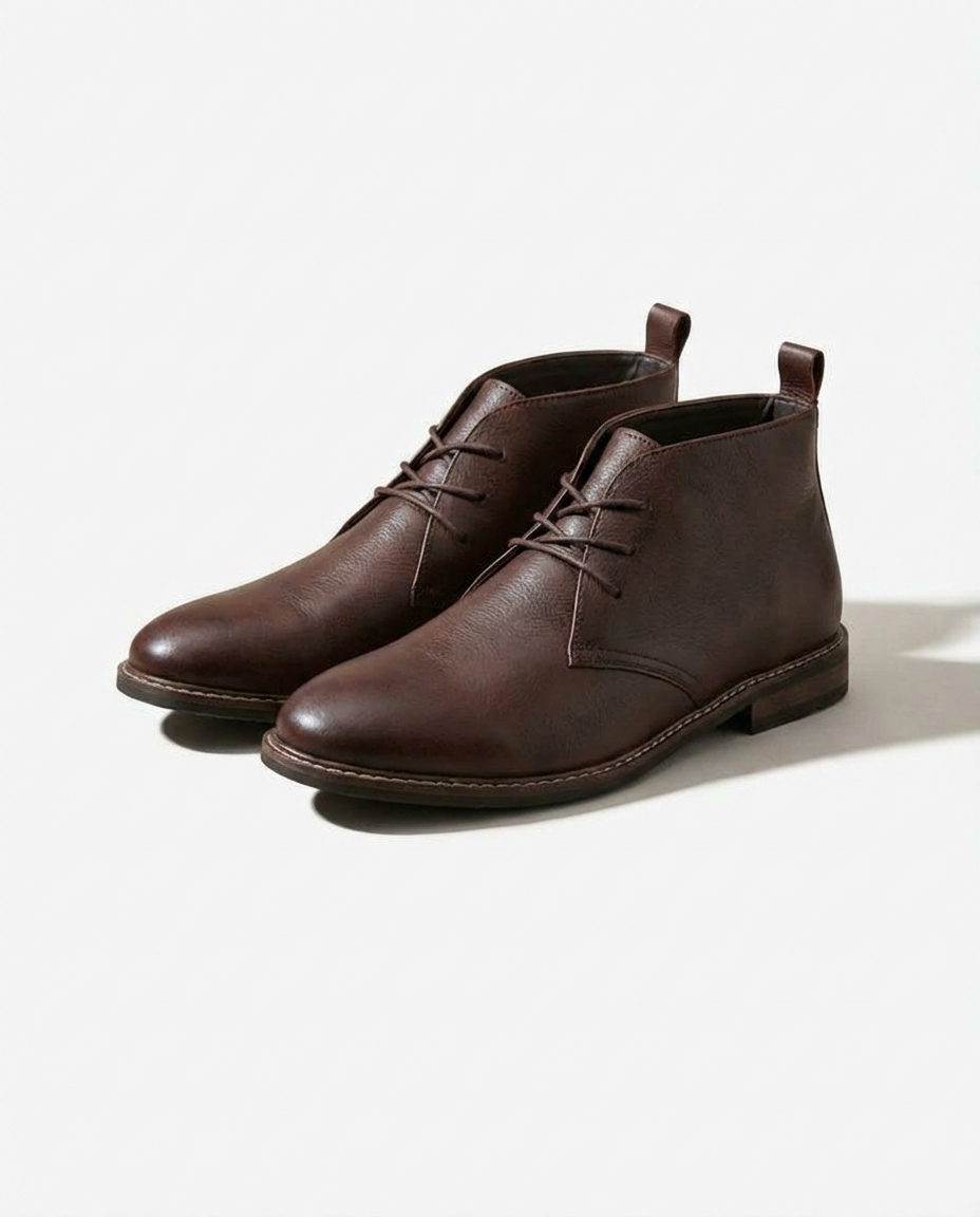 Ezra | Men's Faux Leather Chukka Boots