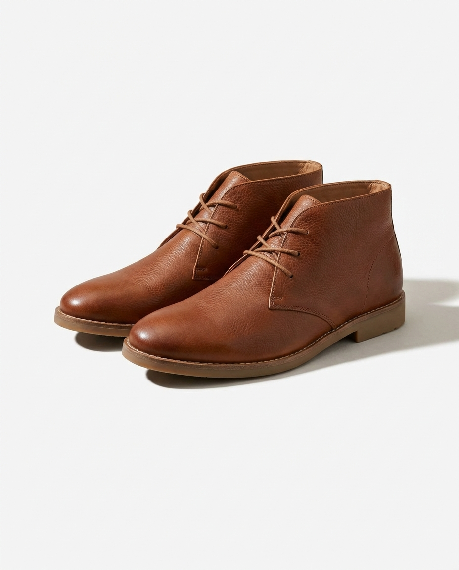 Ezra | Men's Faux Leather Chukka Boots