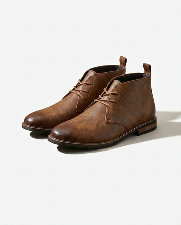 Ezra | Men's Faux Leather Chukka Boots