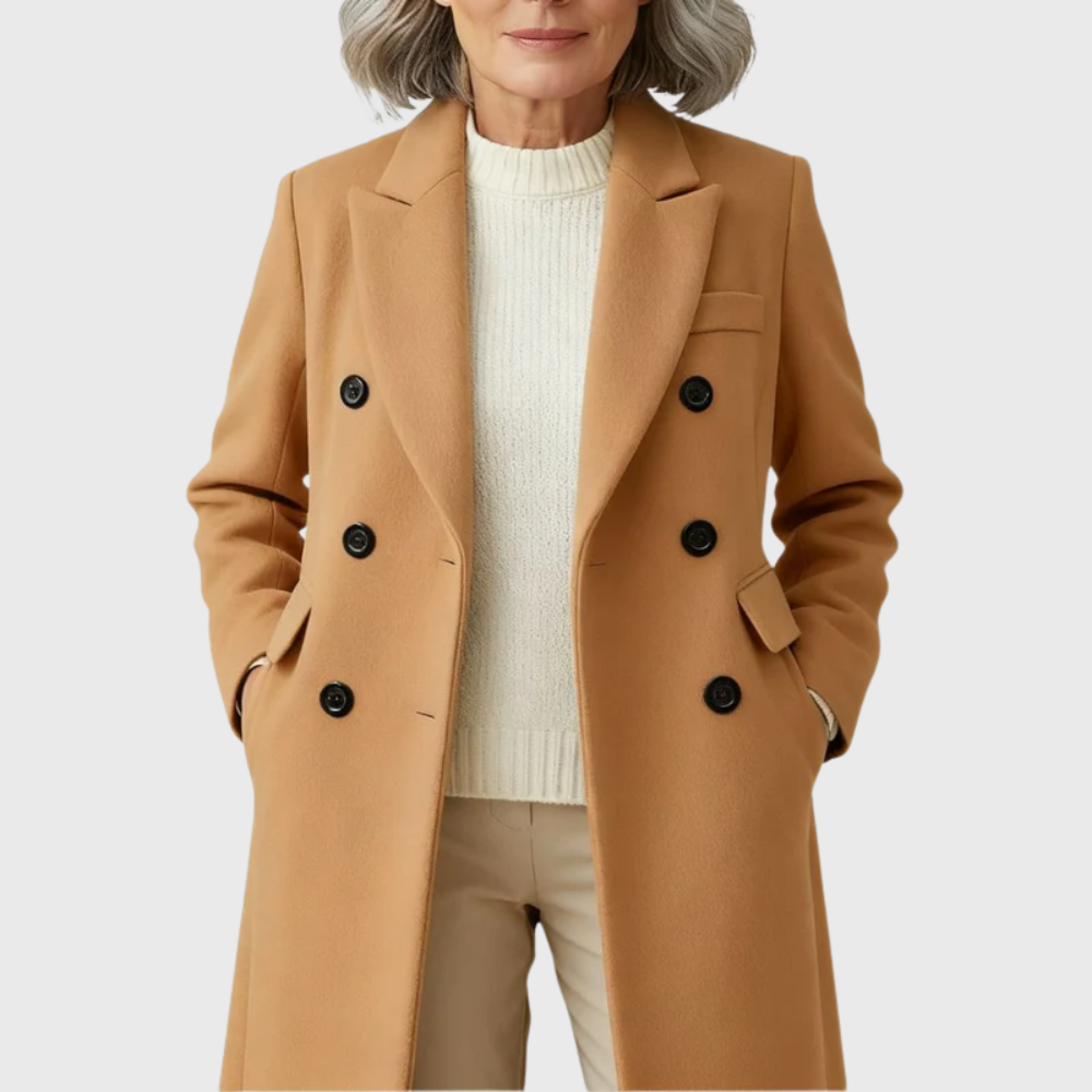 Whitley | Women's Double Breasted Long Wool Coat